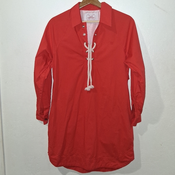 LADY CAPTAIN Skipper Red Mini Dress - Picture 4 of 8